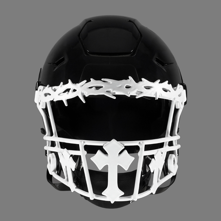 Gothic Crosses Crown of Thorns Football Facemask for Riddell