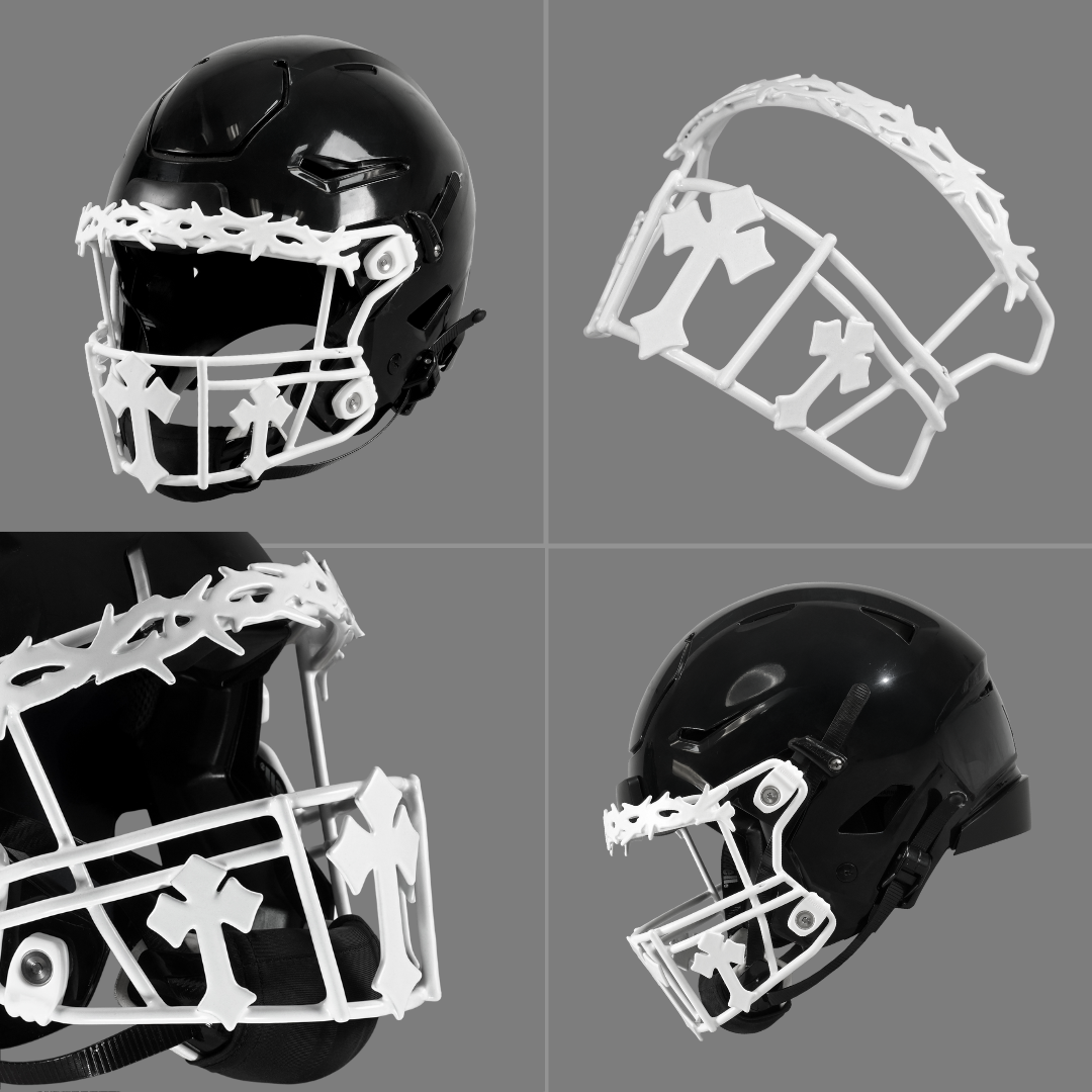 Gothic Crosses Crown of Thorns Football Facemask for Riddell SpeedFlex