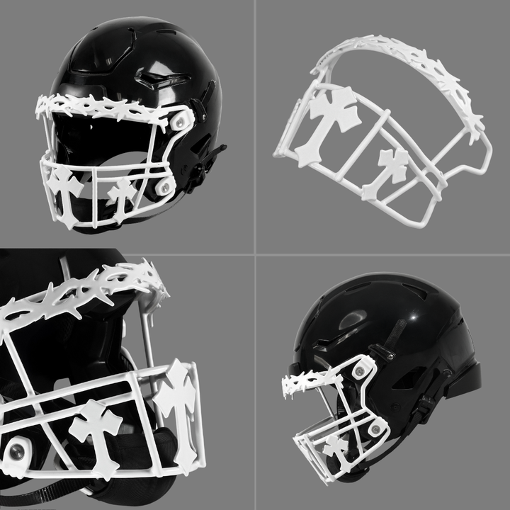 Gothic Crosses Crown of Thorns Football Facemask for Riddell SpeedFlex