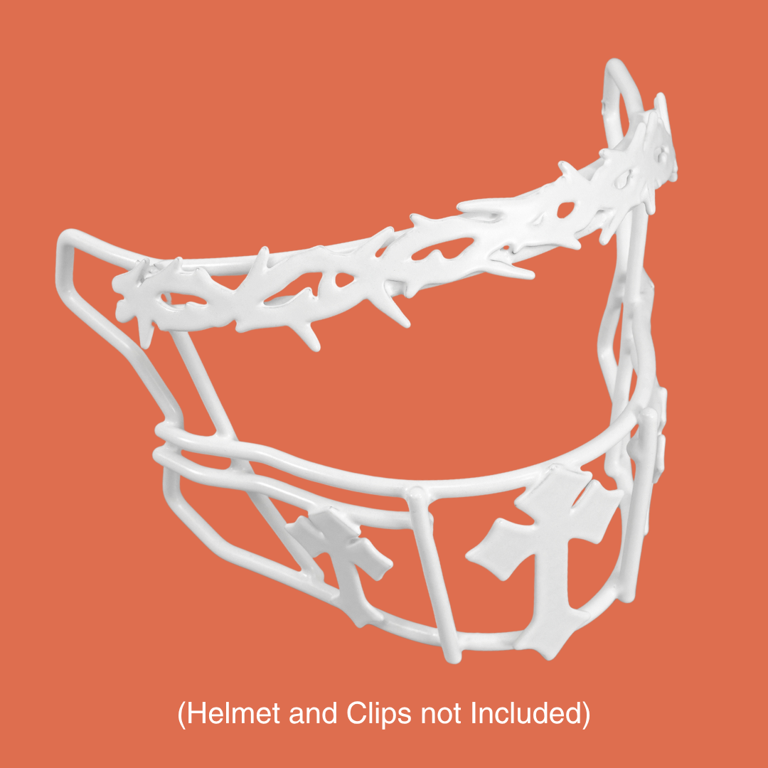 Sleefs Gothic Crosses Crown of Thorns Football Facemask for Riddell SpeedFlex
