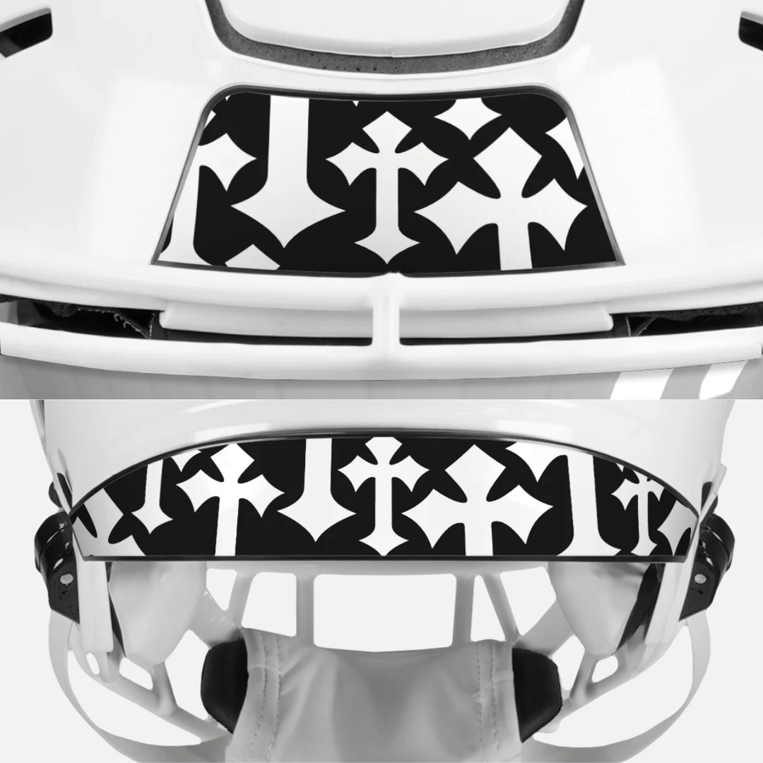 Gothic Cross Riddell Speedflex Front and Back Bumper Sticker Kit
