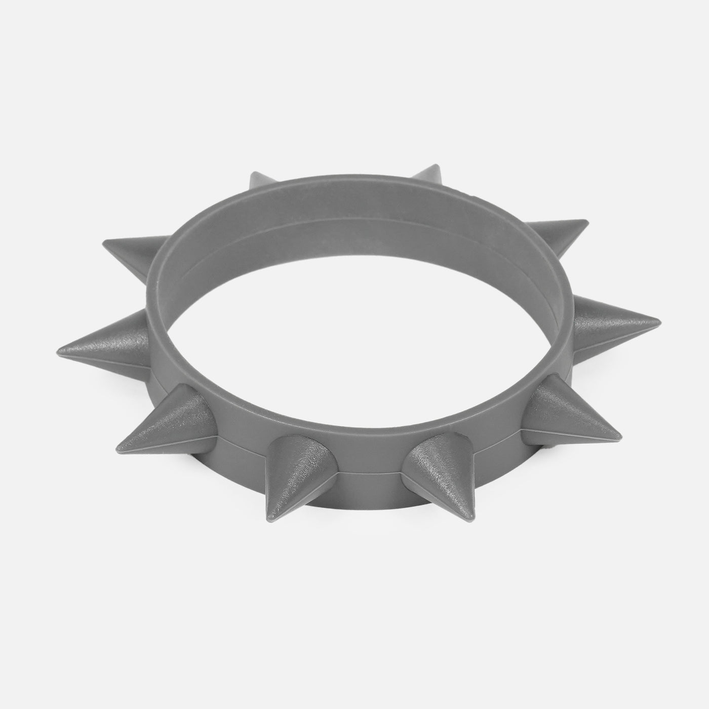 Gray Spiked Silicone Wristband