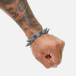 Gray Spiked Silicone Wristband