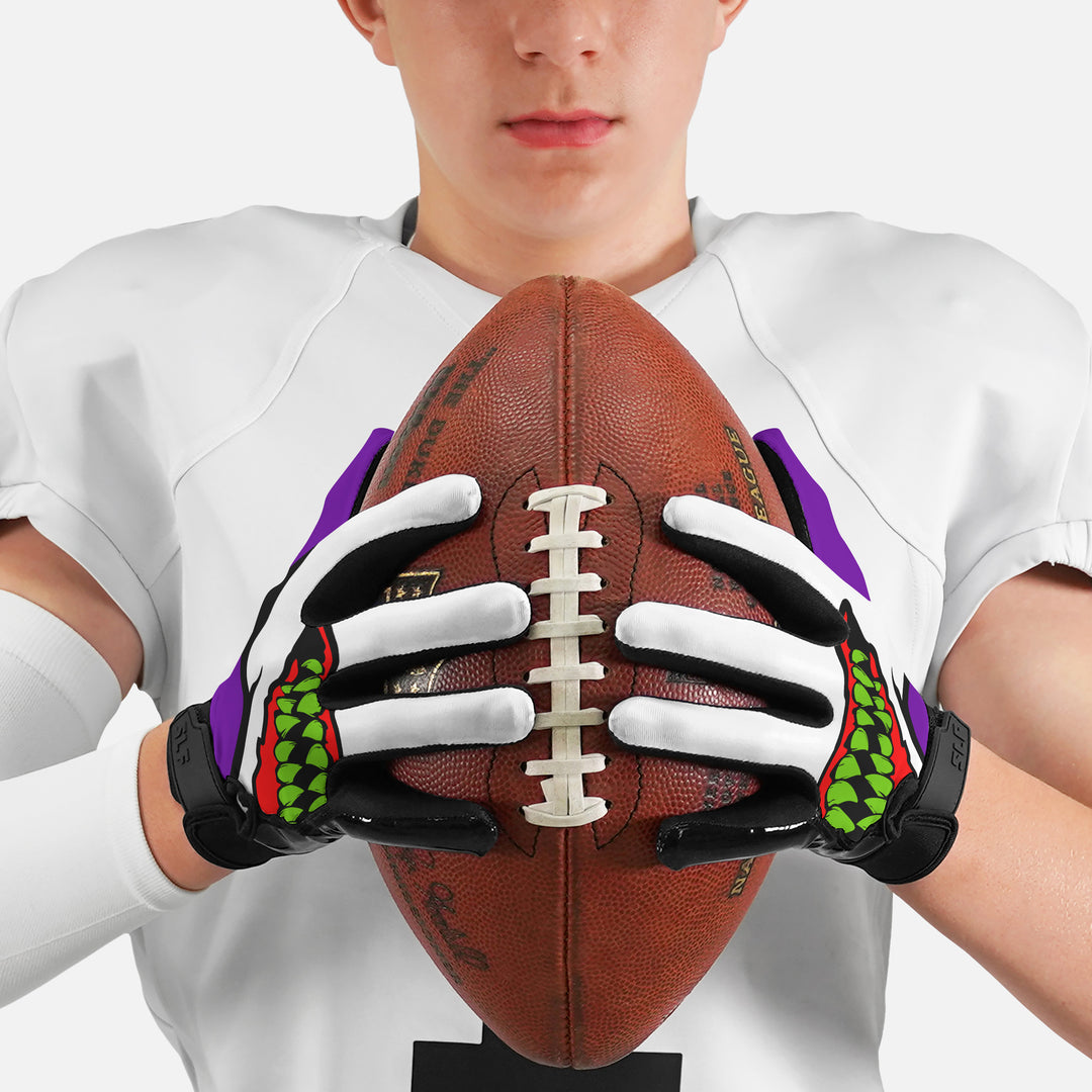 Green Grin II Sticky Football Receiver Gloves