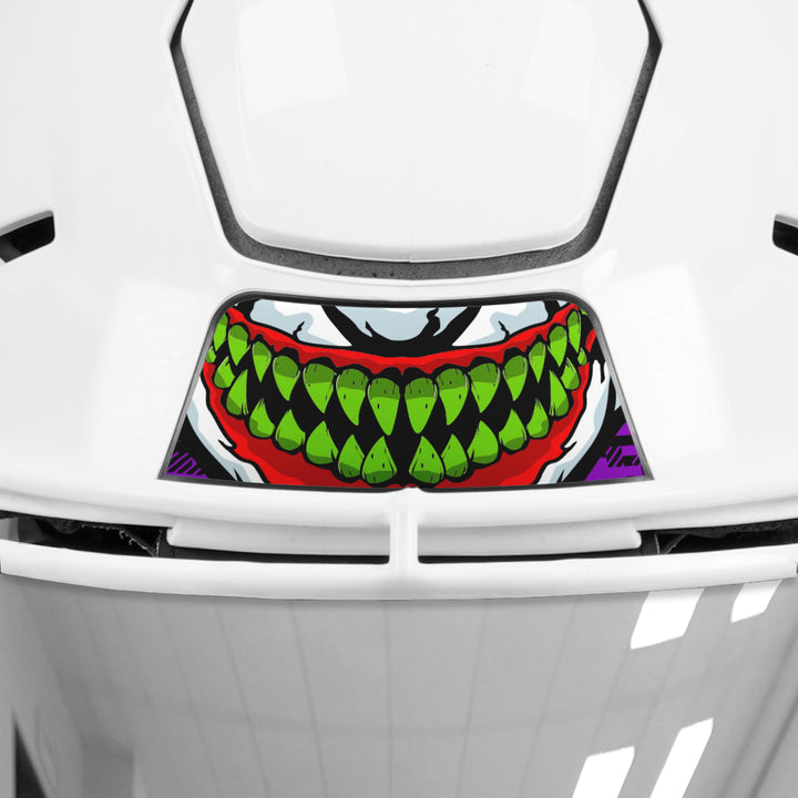 Green Grin Riddell Speedflex Front and Back Bumper Sticker Kit
