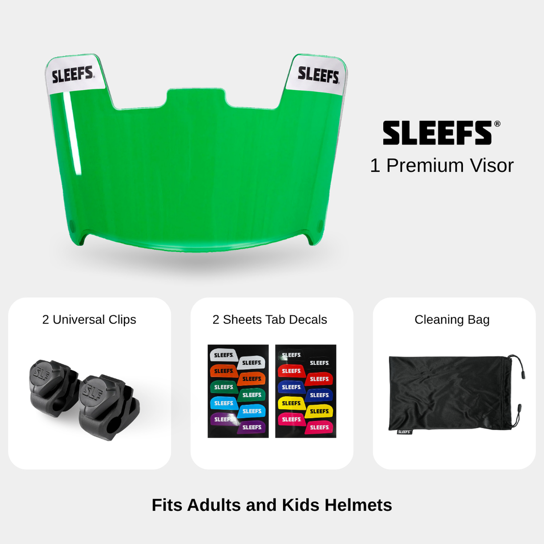 Hue Green Helmet Eye-Shield Visor