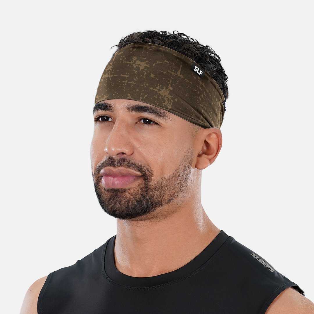 Grunge Azure Brown Headband