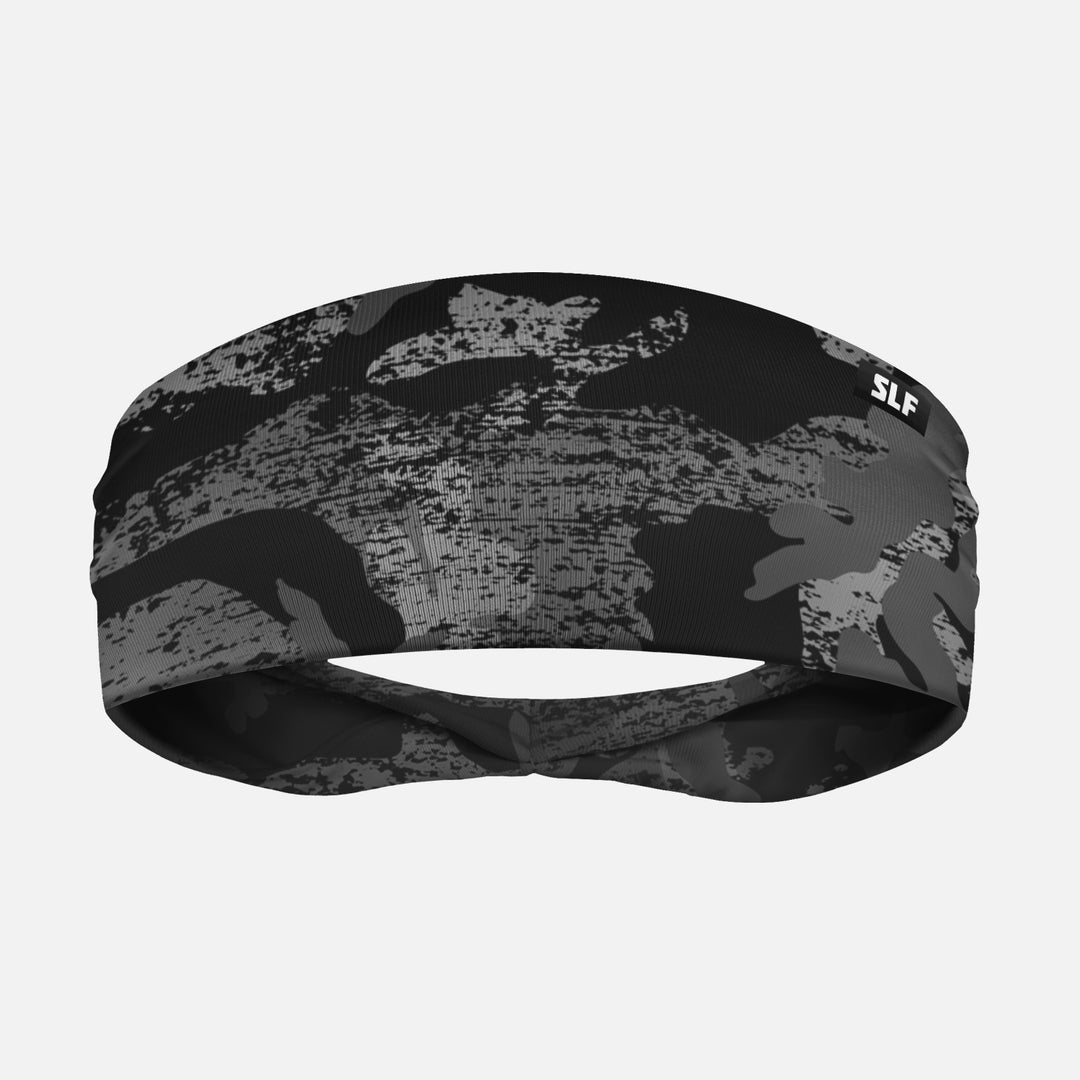 Grunge Gray Camo Headband