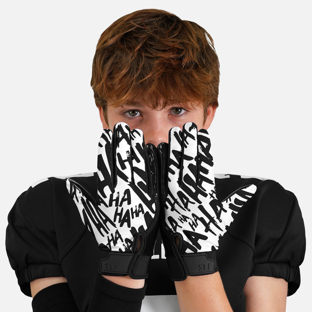 Ha Ha Ha Sticky Kids Football Receiver Gloves