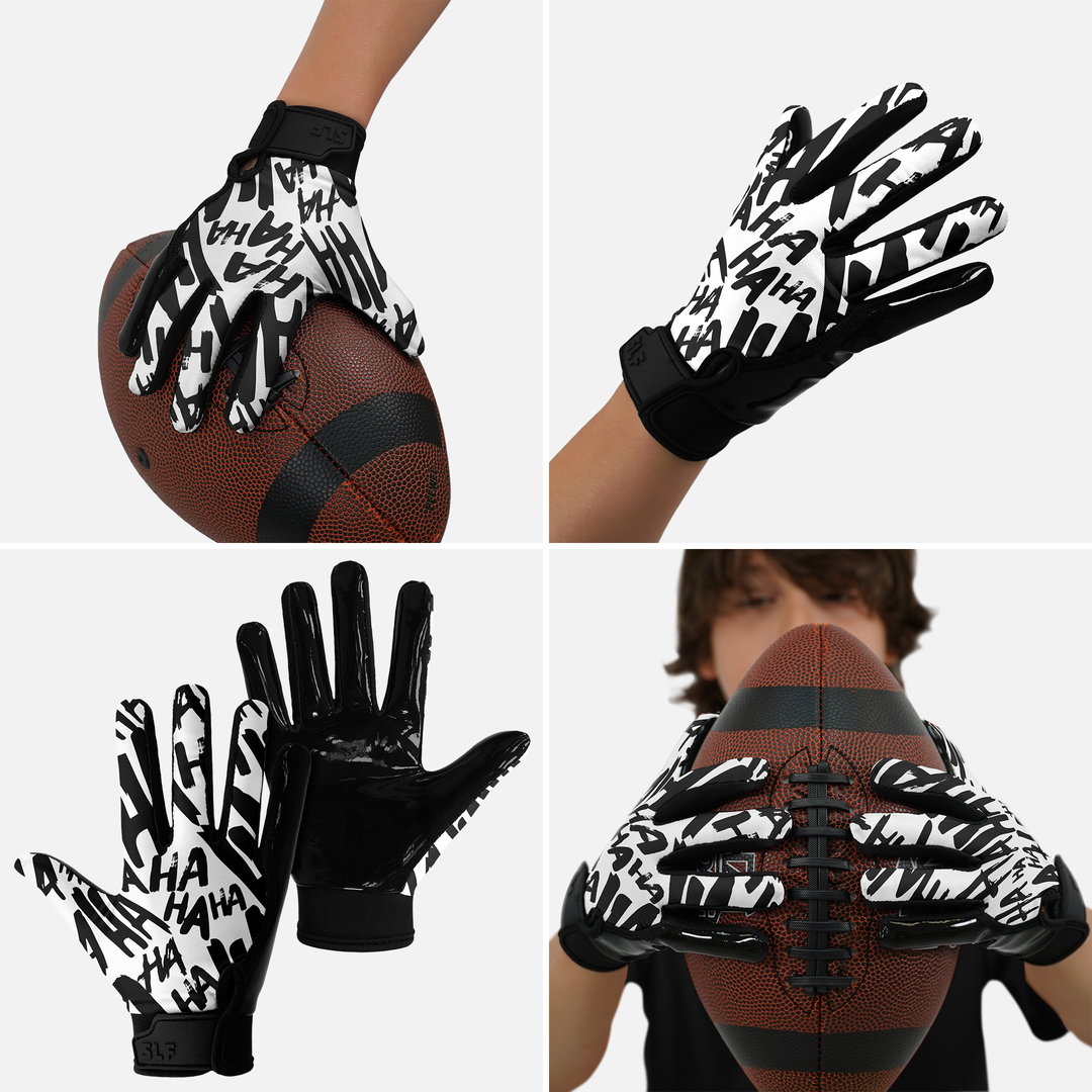 Ha Ha Ha Sticky Kids Football Receiver Gloves