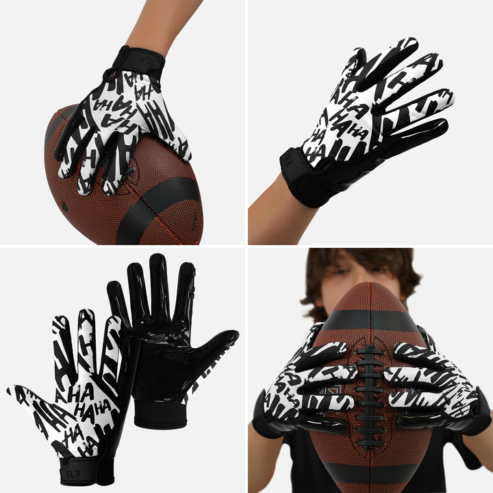 Ha Ha Ha Sticky Kids Football Receiver Gloves