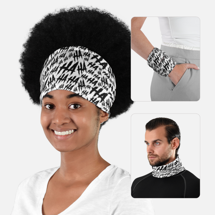 Ha Ha Ha White Neck Gaiter