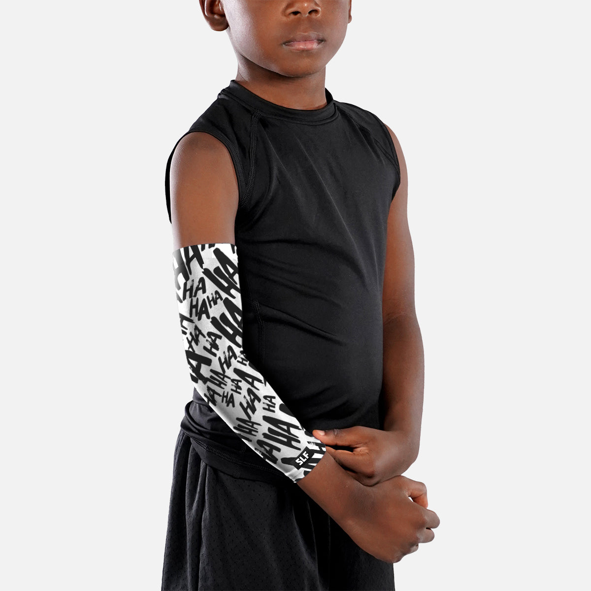 Ha Ha Ha White Kids Arm Sleeve