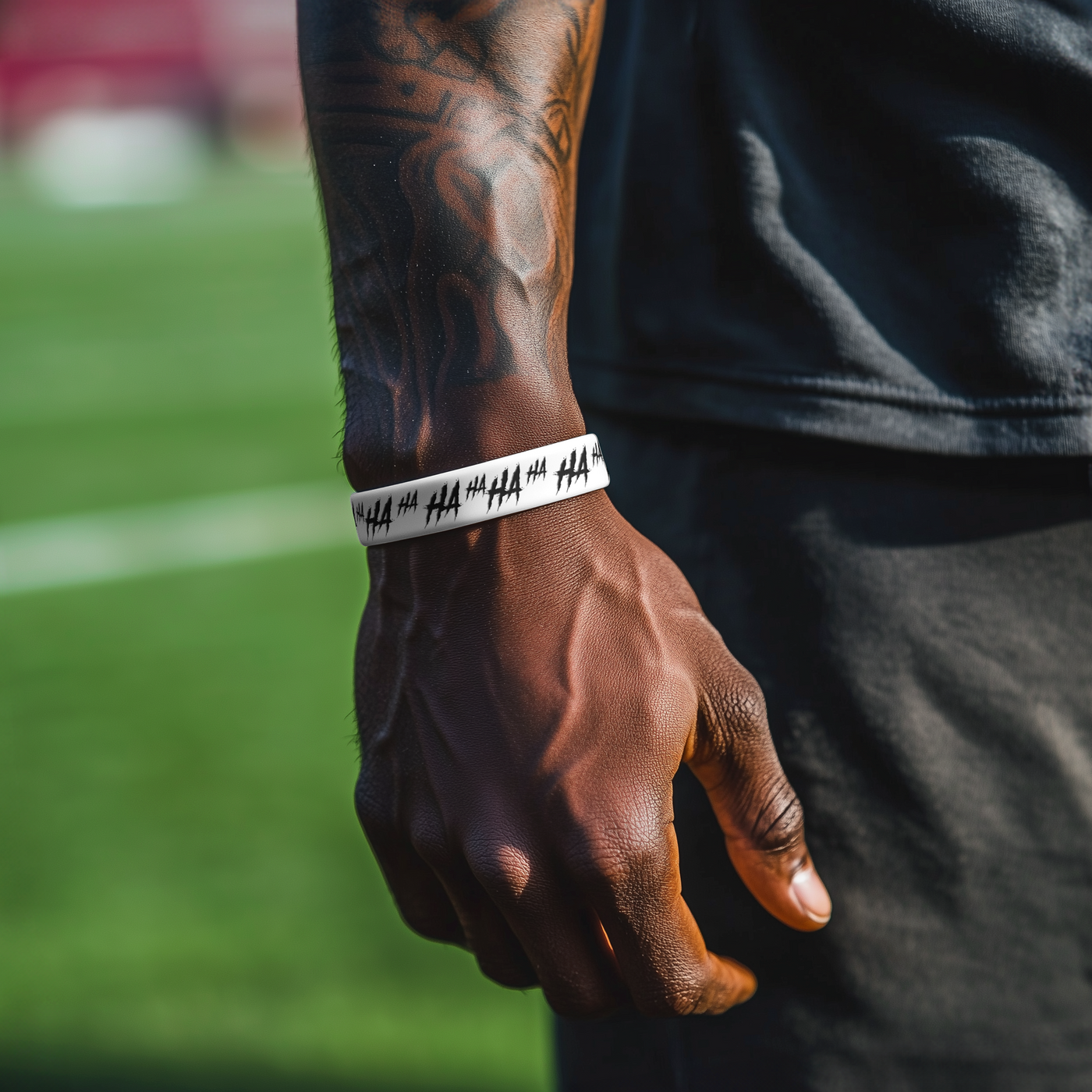 Ha Ha Ha White Motivational Wristband