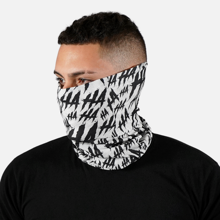 Ha Ha Ha White Neck Gaiter