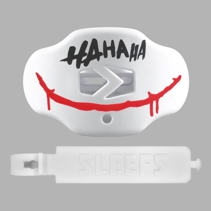 Ha Ha Ha Red Smile White Soft Football Mouthguard