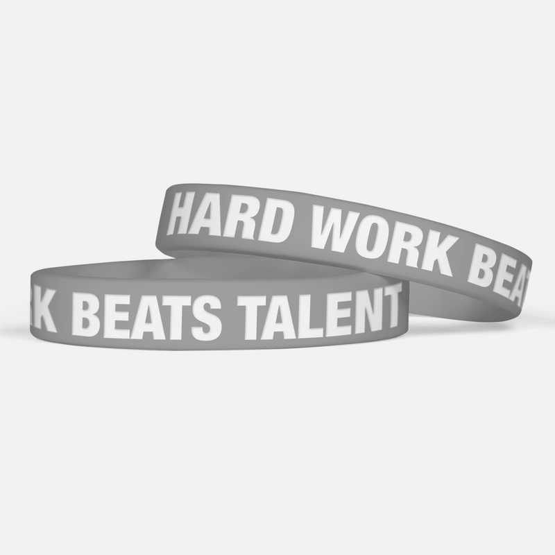 Hard Work Beats Talent Motivational Wristband