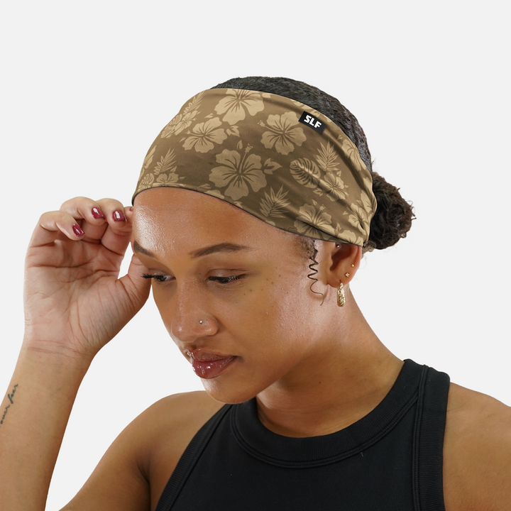 Hibiscus Brown Headband