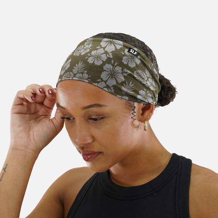 Hibiscus Green Headband