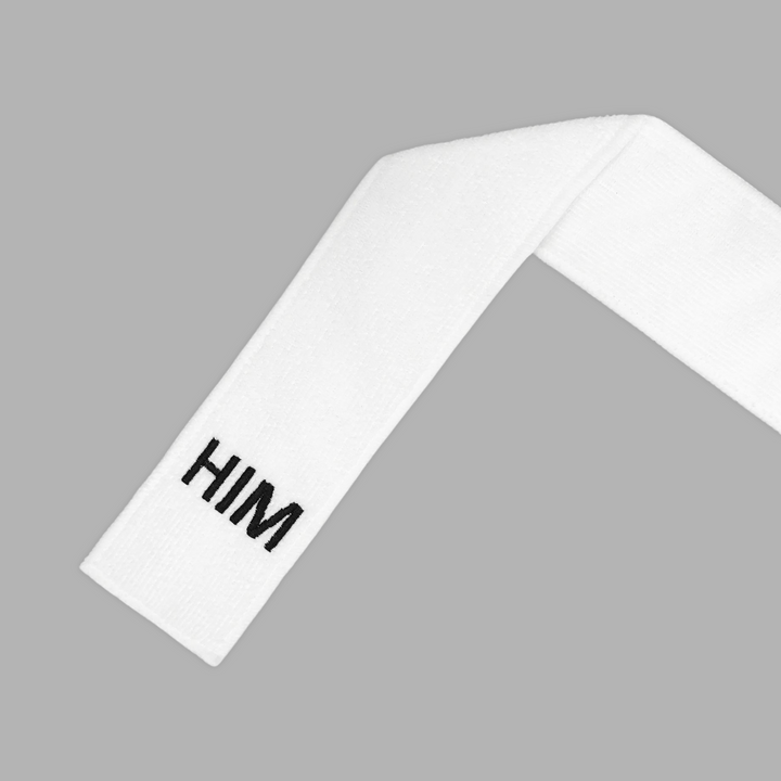 Him White Thin Football Towel
