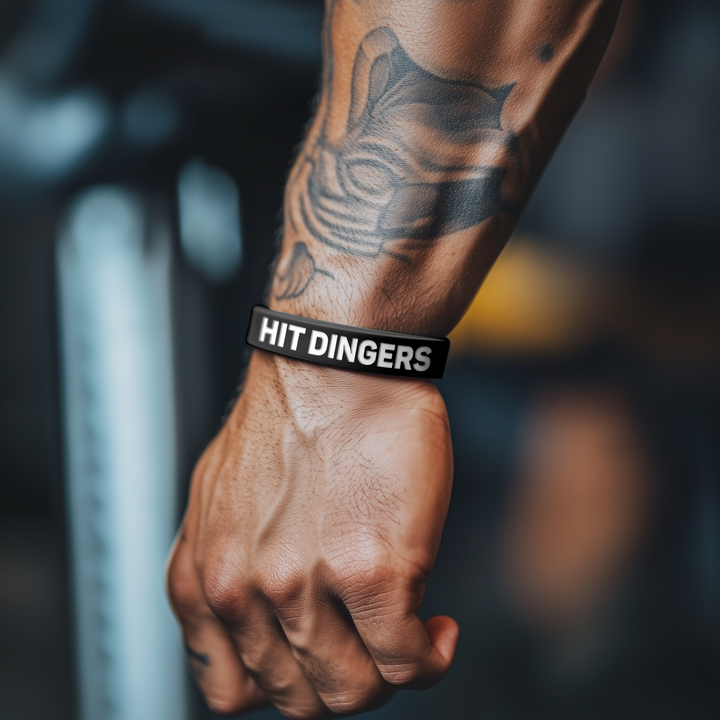 Hit Dingers Black Motivational Wristband