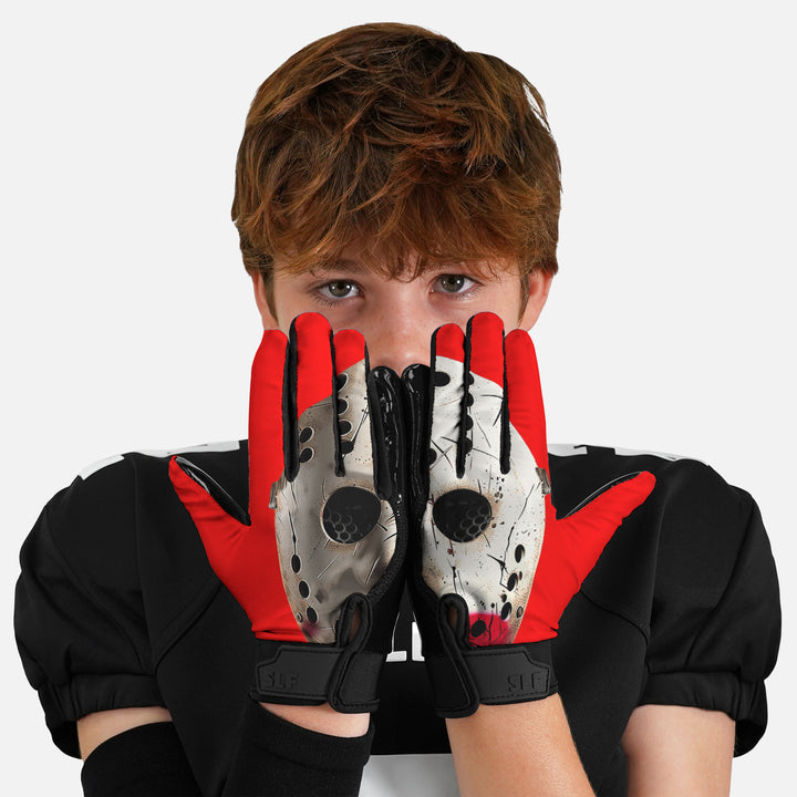 Hockey Mask Sticky Kids Football Receiver Gloves