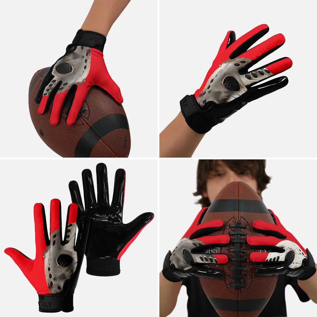 Hockey Mask Sticky Kids Football Receiver Gloves