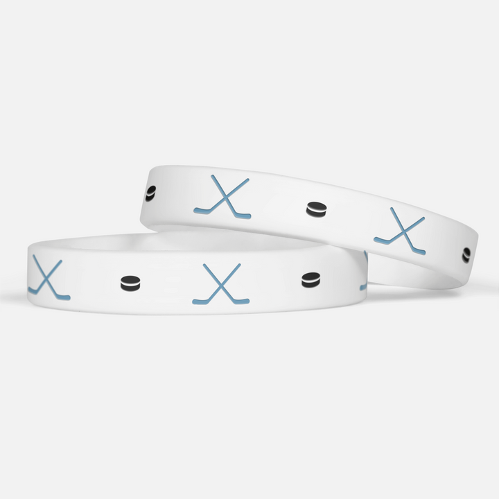 Hockey Stick and Puck Motivational Wristband