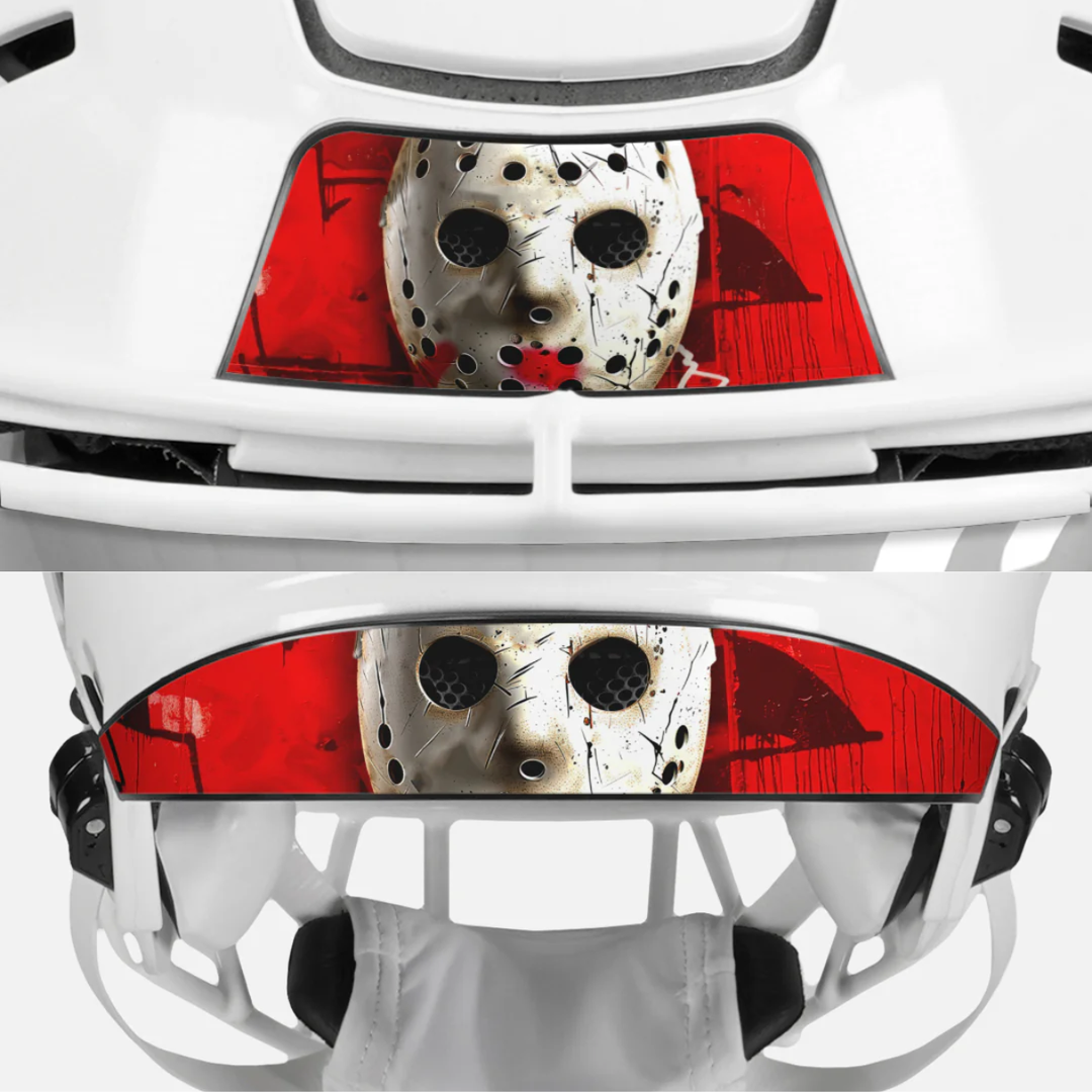 Hockey Mask Riddell Speedflex Front and Back Bumper Sticker Kit