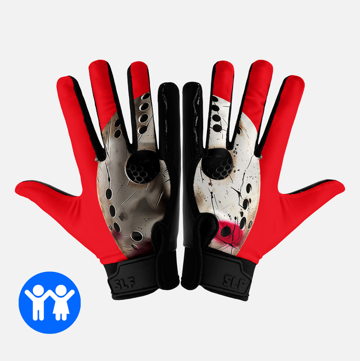Hockey Mask Sticky Kids Football Receiver Gloves