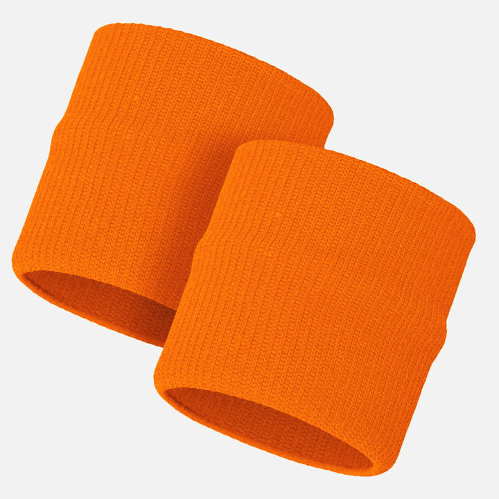 Hot Orange Drip Wristbands (Pair)