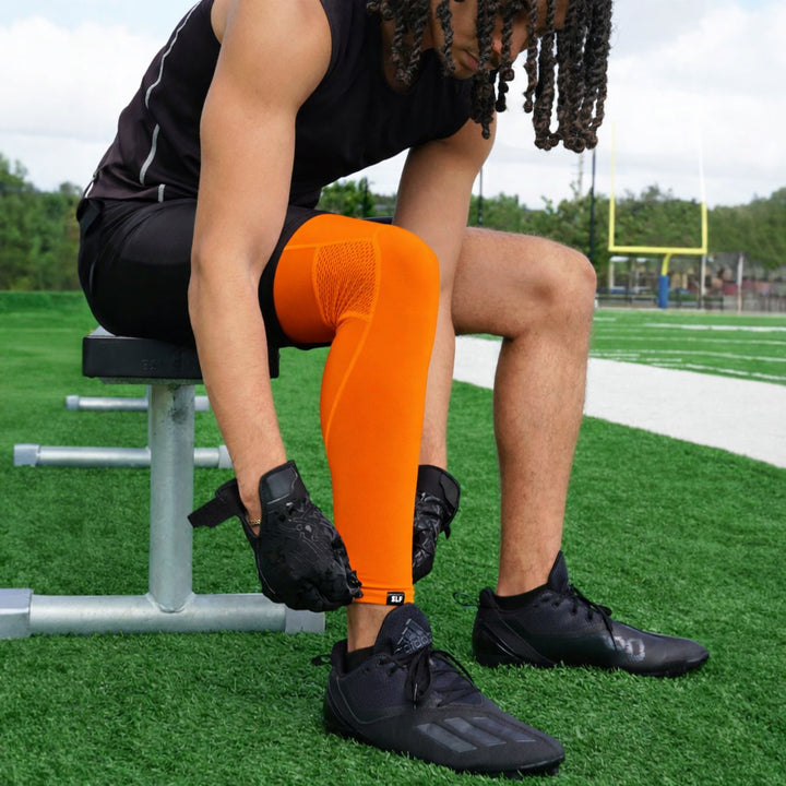 Hot Orange Football Pro Leg Sleeve