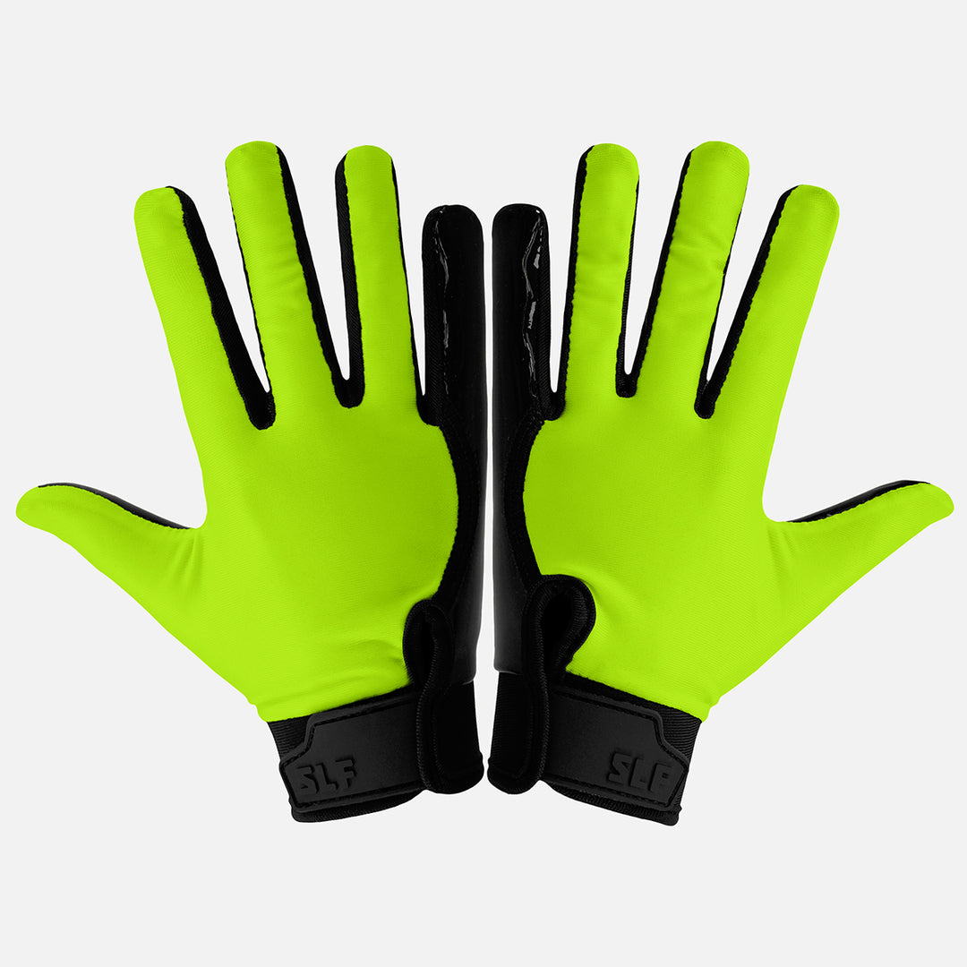 Hot Green Sticky Football Receiver Gloves