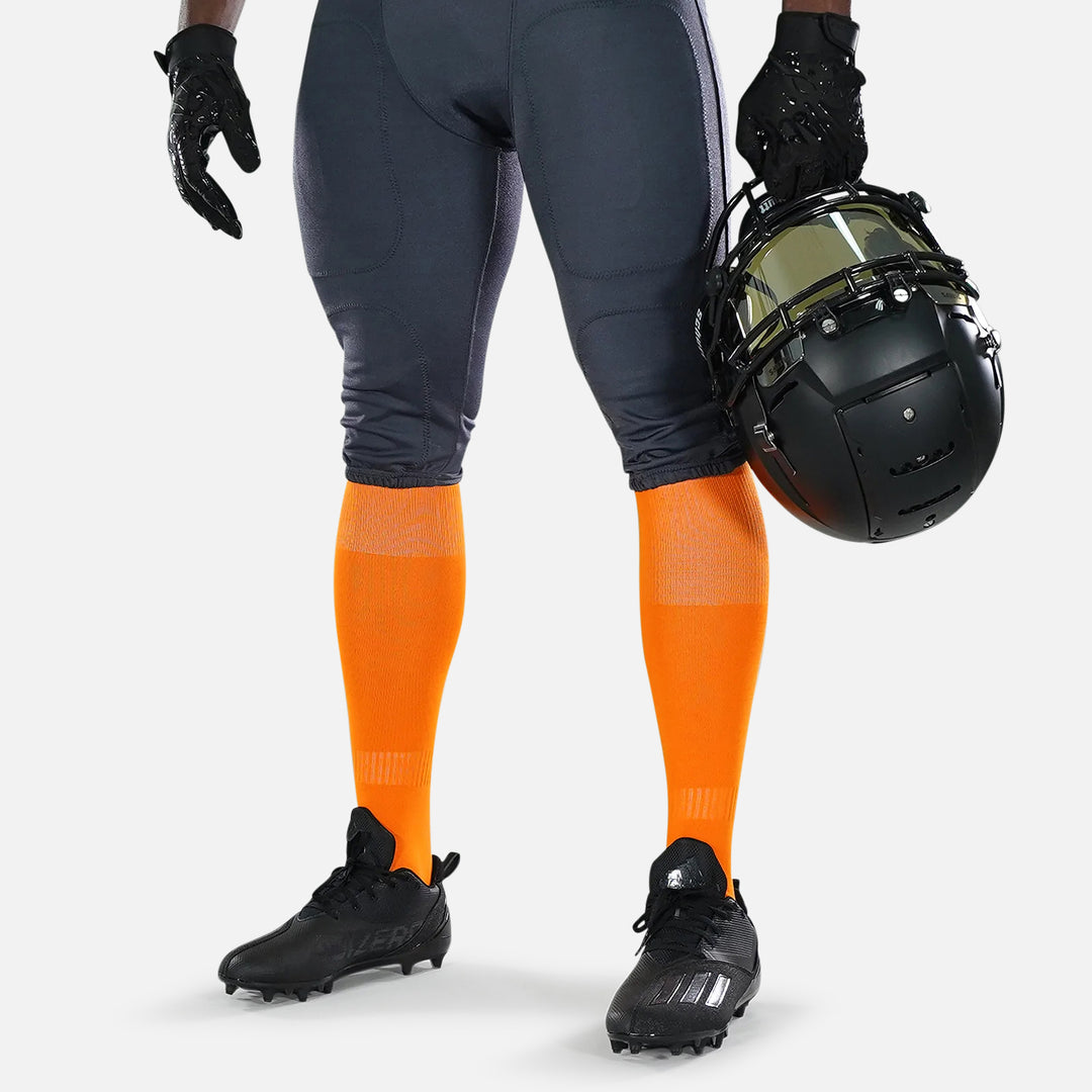 12 Pack Hot Orange Over The Knee Sport Socks
