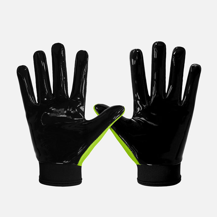 Hot Green Sticky Kids Football Receiver Gloves
