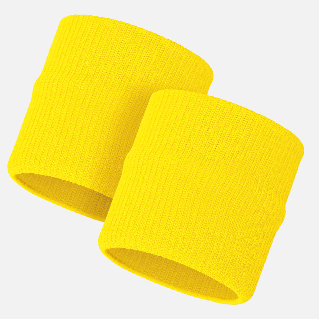 Hue Yellow Drip Wristbands (Pair)