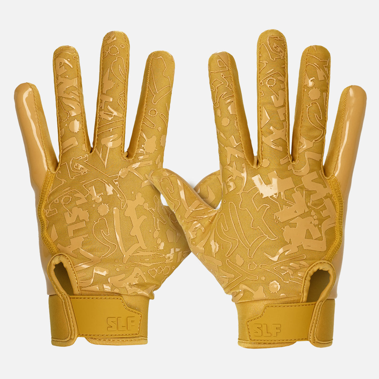 Hue Gold Sticky Football Receiver Gloves