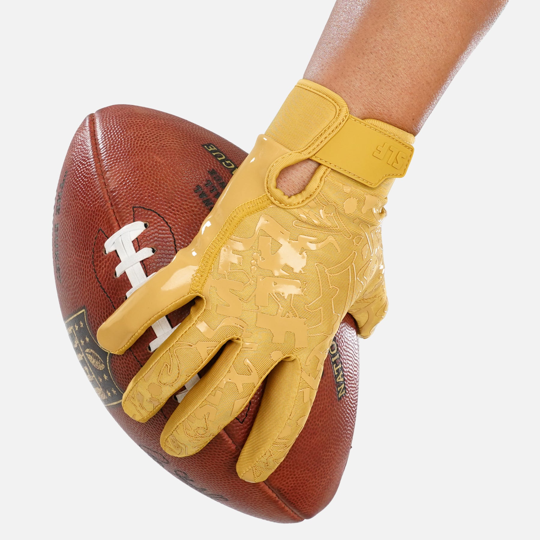 Hue Gold Sticky Football Receiver Gloves – SLEEFS