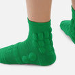 Hue Green Football Padded Short Kids Socks