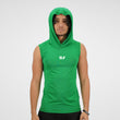 Hue Green Sleeveless Compression Hoodie