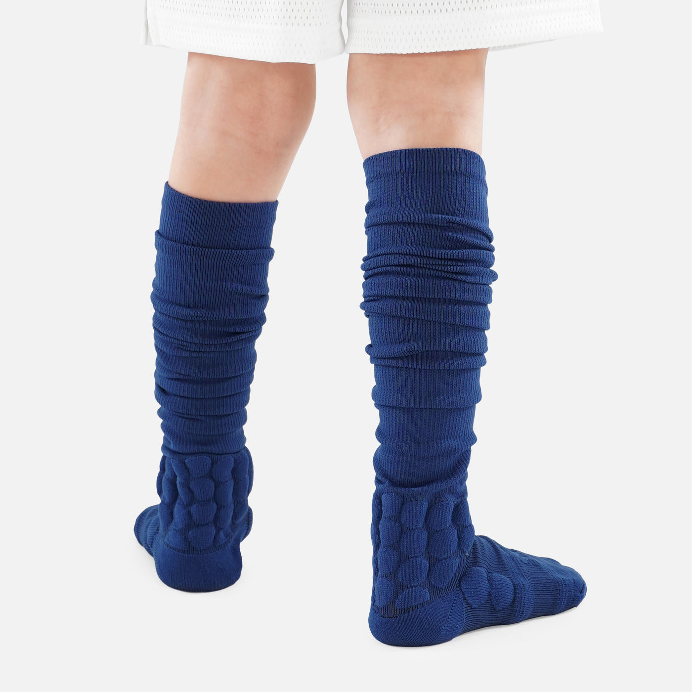 Hue Navy Football Padded Long Kids Socks