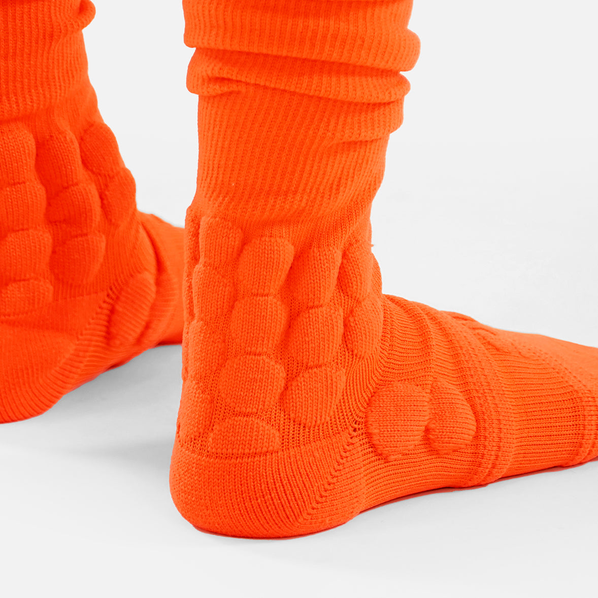 Hue Orange Football Padded Long Kids Socks
