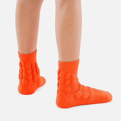 Hue Orange Football Padded Short Kids Socks