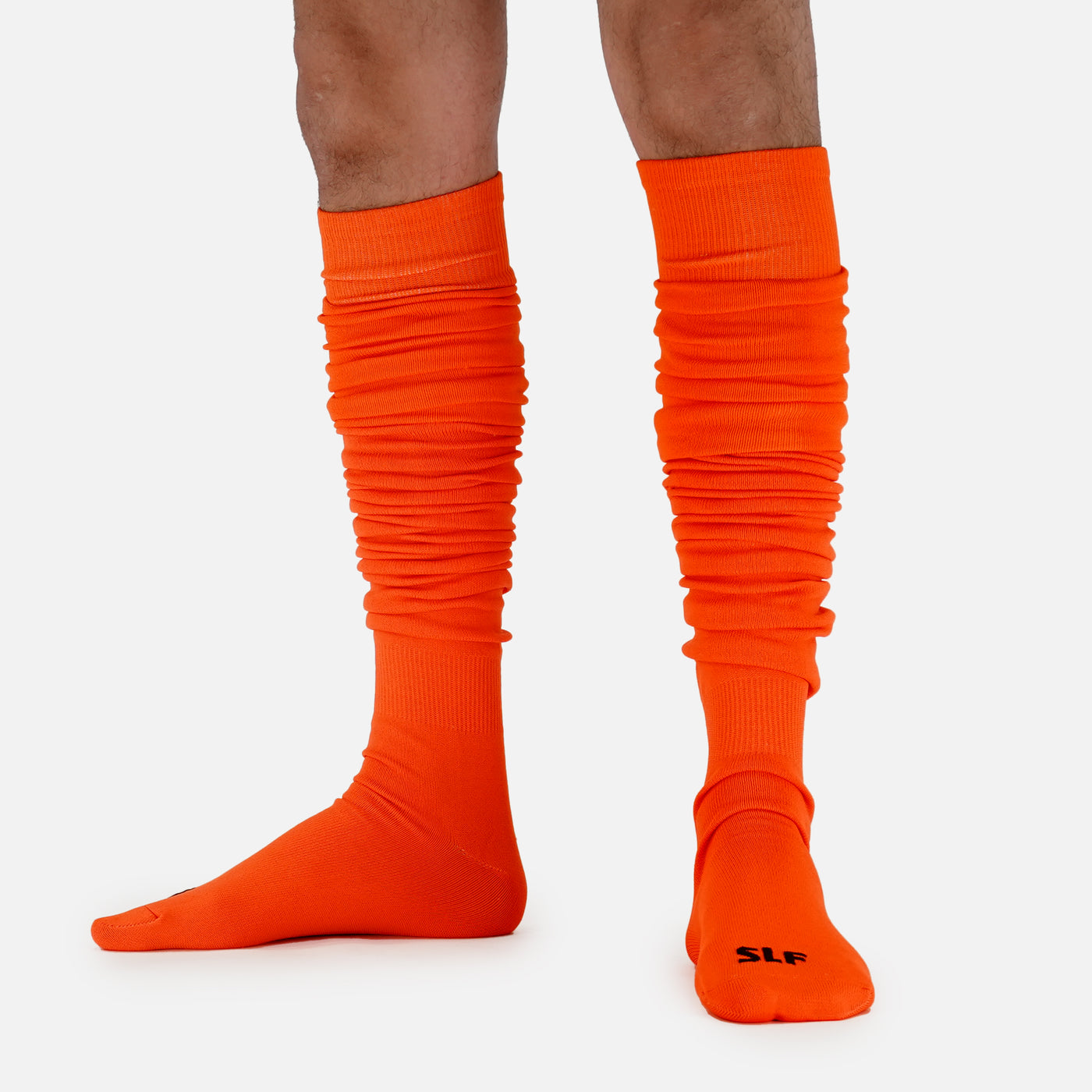 Hue Orange Long Scrunchie Socks