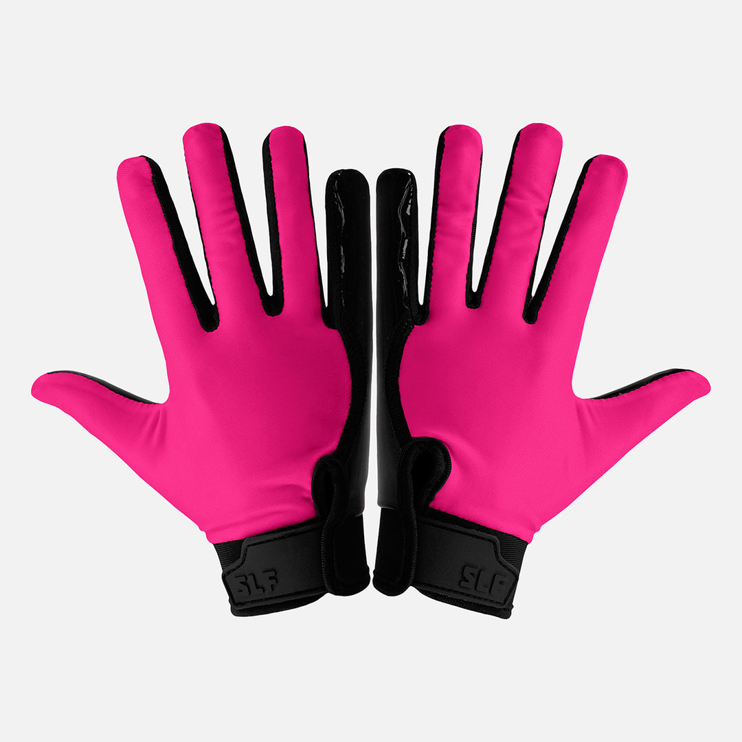 Pink Black Sticky Football Receiver Gloves