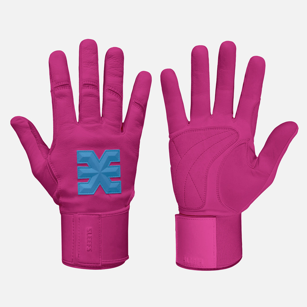 Hue Pink Baseball Batting Gloves