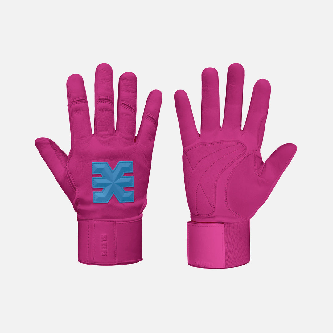 Hue Pink Kids Baseball Batting Gloves