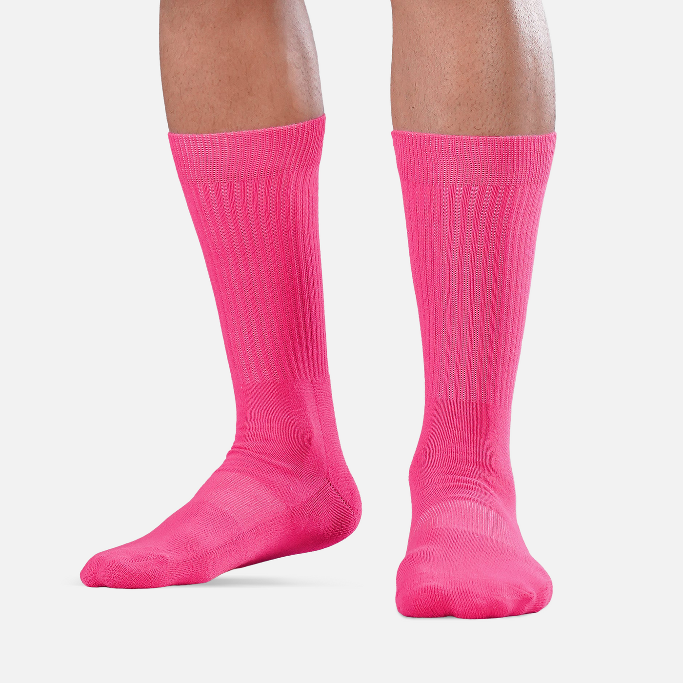 Hue Pink Crew Socks