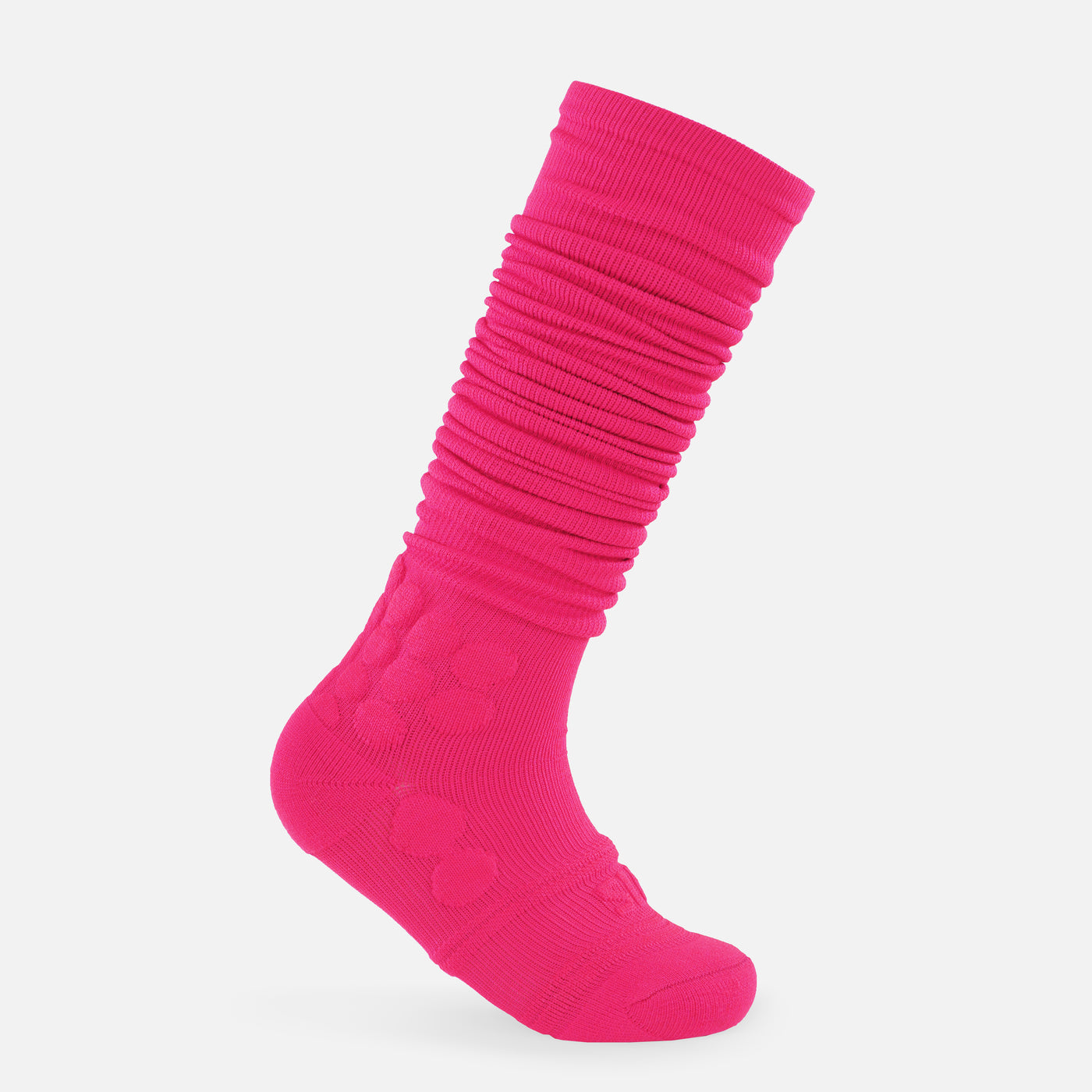 Hue Pink Football Padded Long Kids Socks