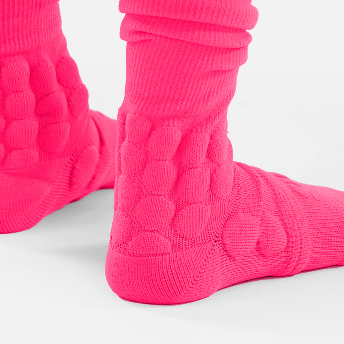 Hue Pink Football Padded Long Kids Socks